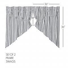 80484-Sawyer-Mill-Black-Ticking-Stripe-Prairie-Swag-Set-of-2-36x36x18-image-1