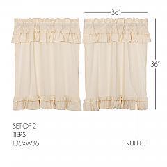 51990-Muslin-Ruffled-Unbleached-Natural-Tier-Set-of-2-L36xW36-image-1