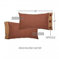 51249-Ninepatch-Star-King-Pillow-Case-w-Applique-Border-Set-of-2-21x40-image-1