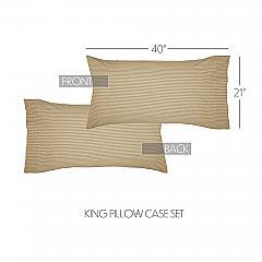 56749-Prairie-Winds-Green-Ticking-Stripe-King-Pillow-Case-Set-of-2-21x40-image-2