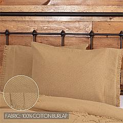 51790-Burlap-Natural-Standard-Pillow-Case-w-Fringed-Ruffle-Set-of-2-21x30-image-2