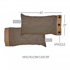 56794-Teton-Star-King-Pillow-Case-w-Applique-Star-Set-of-2-21x40-image-1