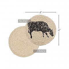 45804-Sawyer-Mill-Charcoal-Cow-Jute-Coaster-Set-of-6-image-1