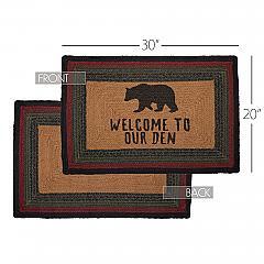 70596-Wyatt-Stenciled-Bear-Jute-Rug-Rect-Welcome-to-Our-Den-20x30-image-1
