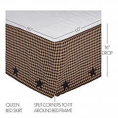 45582-Black-Check-Star-Queen-Bed-Skirt-60x80x16-image-1