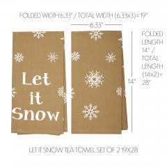 57389-Snowflake-Burlap-Natural-Let-It-Snow-Tea-Towel-Set-of-2-19x28-image
