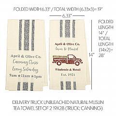 62989-Farmers-Market-Delivery-Truck-Unbleached-Natural-Muslin-Tea-Towel-Set-of-2-Truck-Canning-image