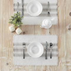 83461-Antique-White-Stripe-Dove-Grey-Indoor-Outdoor-Placemat-Set-of-6-13x19-image-1