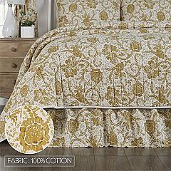 81190-Dorset-Gold-Floral-Queen-Bed-Skirt-60x80x16-image-2