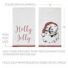 54525-Kringle-Chenille-Holly-Jolly-White-Muslin-Tea-Towel-Set-of-2-19x28-image-3
