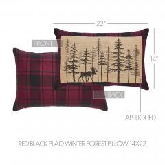 84103-Cumberland-Red-Black-Plaid-Winter-Forest-Pillow-14x22-image-4