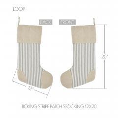 84133-Grace-Ticking-Stripe-Patch-Stocking-12x20-image-3