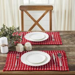 84139-Gallen-Red-White-Placemat-Set-of-2-Fringed-13x19-image-1
