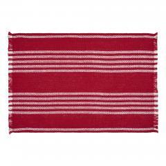 84146-Arendal-Red-Stripe-Placemat-Set-of-2-Fringed-13x19-image-3