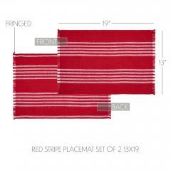 84146-Arendal-Red-Stripe-Placemat-Set-of-2-Fringed-13x19-image-5
