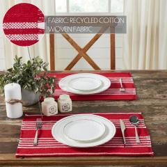 84146-Arendal-Red-Stripe-Placemat-Set-of-2-Fringed-13x19-image-6