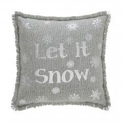 84188-Yuletide-Burlap-Dove-Grey-Snowflake-Let-It-Snow-Pillow-12x12-image-2