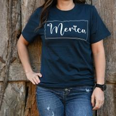 84332-Merica-T-Shirt-Navy-Melange-Small-image-1