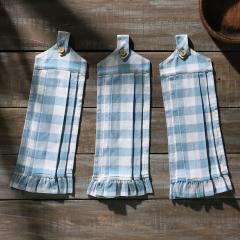 84716-Annie-Buffalo-Check-Blue-Button-Loop-Tea-Towel-Set-of-3-image-1