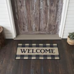 84767-Black-Check-Welcome-Rug-Rect-17x36-image-1