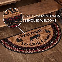 70193-Cumberland-Stenciled-Moose-Jute-Rug-Half-Circle-Welcome-to-the-Cabin-16.5x33-image-1
