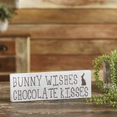 84966-Bunny-Wishes-Chocolate-Kisses-Wooden-Sign-4x12-image-1