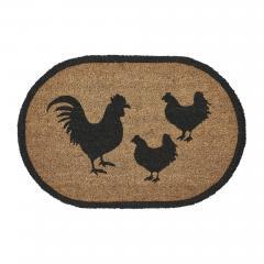 84269-Down-Home-Rooster-Hens-Coir-Rug-Oval-20x30-image-2