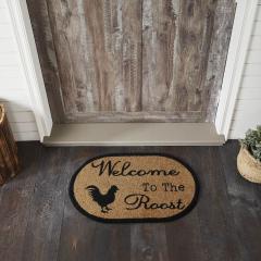 84272-Down-Home-Welcome-to-the-Roost-Coir-Rug-Oval-20x30-image-1