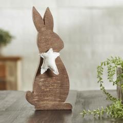 84975-Wooden-Bunny-with-Prim-Burlap-Star-13x6x1.5-image-1