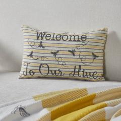 84453-Buzzy-Bees-Welcome-to-Our-Hive-Pillow-9.5x14-image-1
