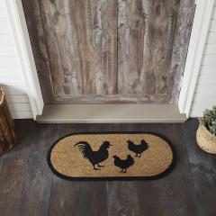 84267-Down-Home-Rooster-Hens-Coir-Rug-Oval-17x36-image-1