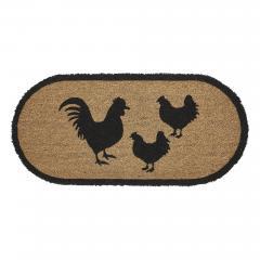 84267-Down-Home-Rooster-Hens-Coir-Rug-Oval-17x36-image-2