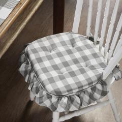 84725-Annie-Buffalo-Check-Grey-Ruffled-Chair-Pad-16.5x18-image-1