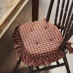 84779-Burgundy-Check-Ruffled-Chair-Pad-16.5x18-image-1