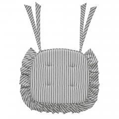 84803-Sawyer-Mill-Black-Ticking-Stripe-Ruffled-Chair-Pad-16.5x18-image-2