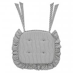 84803-Sawyer-Mill-Black-Ticking-Stripe-Ruffled-Chair-Pad-16.5x18-image-3