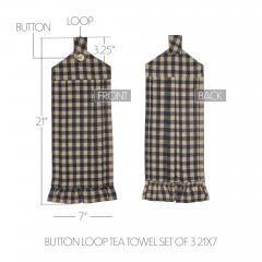 84751-Black-Check-Button-Loop-Tea-Towel-Set-of-3-image-1