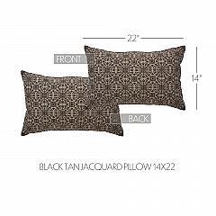 84606-Custom-House-Black-Tan-Jacquard-Pillow-14x22-image-4