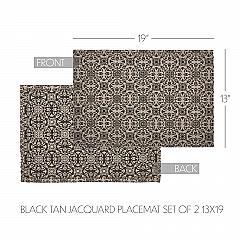 84618-Custom-House-Black-Tan-Jacquard-Placemat-Set-of-2-13x19-image-4