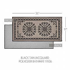 84621-Custom-House-Black-Tan-Jacquard-Polyester-Bathmat-17x36-image-4