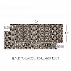 84616-Custom-House-Black-Tan-Jacquard-Runner-12x36-image-4