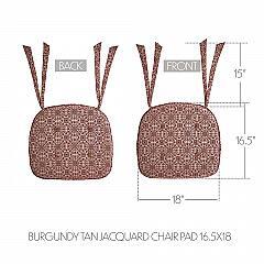 84650-Custom-House-Burgundy-Tan-Jacquard-Chair-Pad-16.5x18-image-4