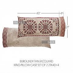 84633-Custom-House-Burgundy-Tan-Jacquard-King-Pillow-Case-Set-of-2-21x40-4-image-4