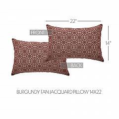 84637-Custom-House-Burgundy-Tan-Jacquard-Pillow-14x22-image-4