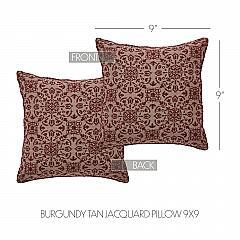 84641-Custom-House-Burgundy-Tan-Jacquard-Pillow-9x9-image-4