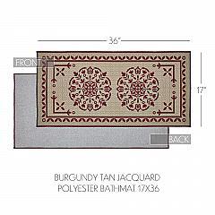 84652-Custom-House-Burgundy-Tan-Jacquard-Polyester-Bathmat-17x36-image-4