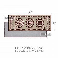 84653-Custom-House-Burgundy-Tan-Jacquard-Polyester-Bathmat-17x48-image-4