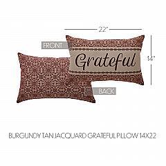 84638-Custom-House-Burgundy-Tan-Jacquard-Grateful-Pillow-14x22-image-5