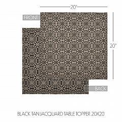 84613-Custom-House-Black-Tan-Jacquard-Table-Topper-20x20-image-5