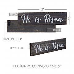 84988-He-Is-Risen-Wooden-Sign-3x12-image-5